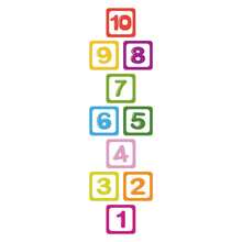 10 Stücke/Set Lebendige karierte digitale Bodenaufkleber - wasserdicht, selbstklebend, abnehmbar, leicht zu reinigen - perfekt für Hüpfburg und Heimdekoration, Größe: 20cm*20cm