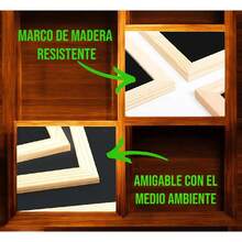 Pizarron Negro Pizarra Restaurante Escuela Letrero 50x70cm Con Marco de Madera Vintage Pizarra pPersonalizable Para Oficina Para Obras de Arte, Iistas de Precios Avisos, de Sobremesa , Pared  Tablero  Avisos Decorativo - Negro - Ver 4