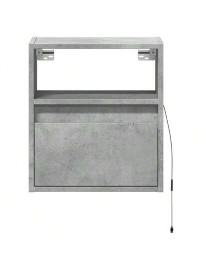 VidaXL TV Wand Units LED Lighting, stuks 41x31x45 Cm, Concrete Grijs view 6