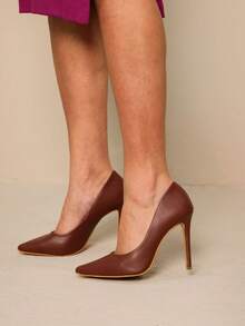Women's Pumps With 11cm Heel Angela Galvão - Coffee Brown - View 7