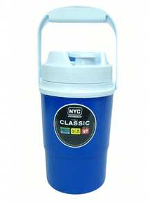 Vaso térmico 2 litros 1/2 galón para agua fría o caliente, botella termica reutilizable de gran capacidad, accesorios para bebidas, tapa antiderrames, ideal para deportes, oficina, viajes y uso diario, resistente y portátil - Rojo - Ver 4