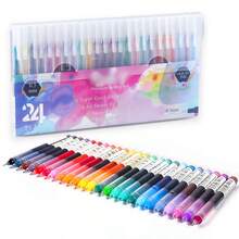 24 piezas Pluma de gel de color mixto - Multicolor - Ver 9