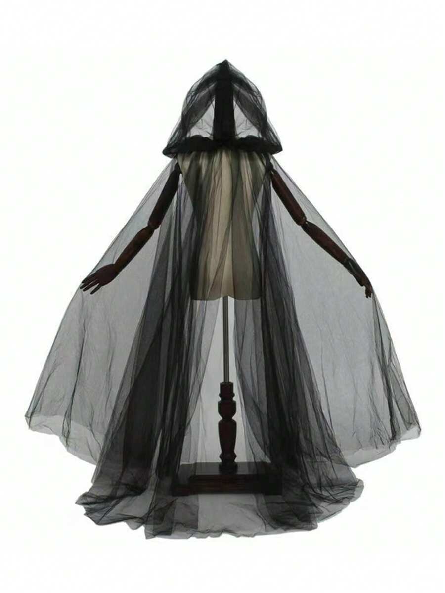 1 pieza de nuevo traje de fiesta y cosplay de estilo transfronterizo, capas con capucha, capas largas de gasa, accesorios de disfraz para fiesta de baile.