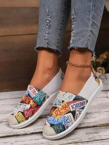 Zapatos de viaje con pintura artística para mujer, zapatos de lona ligeros y cómodos, calzado casual y elegante para uso diario