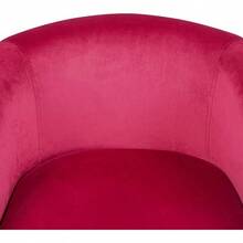 Yaheetech - Juego de 2 Sillas Decorativas de Terciopelo Acogedor, Silla Moderna de Club Con Cojín Suave para Sala de Estar, Recámara, Espera y Recepción, Negro Mate - Rosa Rojo (Velvet) - Ver 2