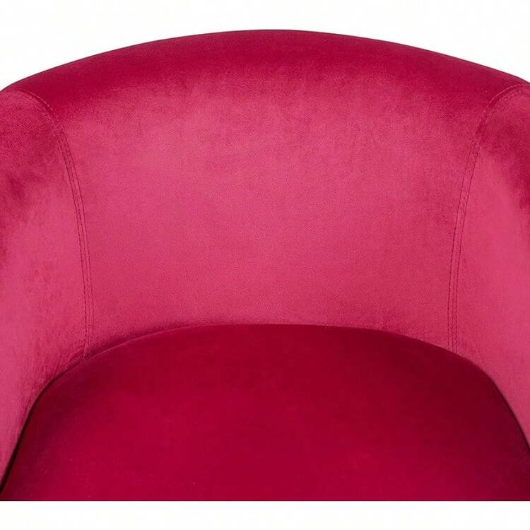 Yaheetech - Juego de 2 Sillas Decorativas de Terciopelo Acogedor, Silla Moderna de Club Con Cojín Suave para Sala de Estar, Recámara, Espera y Recepción, Negro Mate - Rosa Rojo (Velvet) - Añade 2