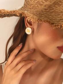 Pendientes de aro de acero inoxidable 316L MYYA para mujeres, de lujo, con baño de oro amarillo de 18K, sin níquel, plomo ni cadmio, resistentes al agua