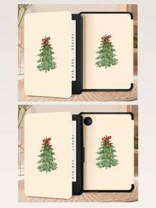 Weihnachtsbaum Schleifen Muster Tablet Schutzhülle, kompatibel mit iPad 9.7/10.2/10.5/10.9/12.9/Pro 11, 10. Generation, kompatibel mit Samsung Galaxy Tab S6 Lite 10.4 Zoll, kompatibel mit Kindle Paperwhite 12. Gen 2024, Kindle (11. Generation) 2022 Version, Kobo Clara Color, weicher Fallschutz, Smart Stand/Automatisches Aufwachen/Schlaf, Weihnachten/Weihnachtsgeschenke/Feiertagsgeschenke - Verschiedenfarbig - Übersicht 11
