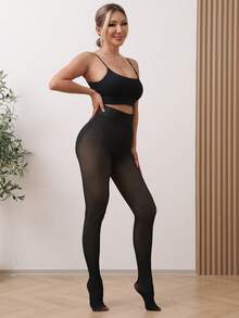 Women's Winter Sport Warm Tights Autumn And Winter Fleece Pantyhose Sexy Hip Lift Outdoor Warm Velvet Thick Thermal Pants Leggings Stretch Slim Tights Pant Winter Clothes Women