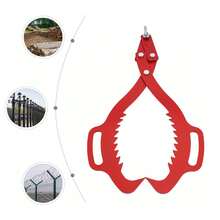 YUNRUX 25" Carbon Steel Log Carrier, Log Tongs, Log Lifting Hook, Log Tongs With Handle