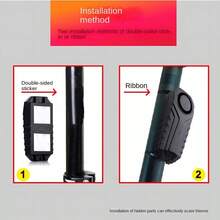 1pc 113dB Wireless Vibration Bicycle Alarm, IP55 Waterproof Motorcycle Anti-Theft Alarm With Remote, 3-Level Volume & 3 Alarm Sound Modes, SOS Help Function For Cycling Accidents