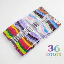 24pcs/36pcs/50pcs/100pcs/150pcs/200pcs/250pcs/300pcs/447pcs Colors High Quality Color Embroidery Thread Cross Stitch Thread, Sewing Thread DIY Handicraft Thread, Handmade Embroidery Thread Hand-Woven Friendship Bracelet String For DIY Needlework(Random Color)