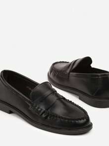 Vices Pleated Soft Leather Shoes With Leather Insole - Black - View 6