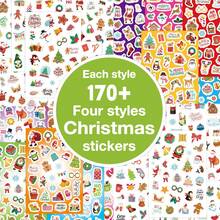Merry Christmas Stickers Bulk For Kids 170 PCS Christmas Decorations Cute Snowman Santa Stickers For Envelopes Gifts Scrapbooking Crafts Cards Xmas Office School Classroom Holiday Party Favors,Christmas Stocking Stuffers For Kids, Xmas Gift - Multicolor - View 5