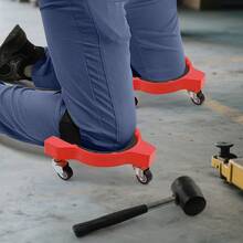 YUNRUX Rolling Knee Pads, Knee Pads With 3 Wheels, Flexible Sliding Knee Pads With Adjustable Straps