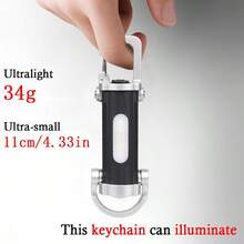 1 件装多功能长端手电筒迷你便携式钥匙扣灯笼适用于家庭户外露营应急工作灯