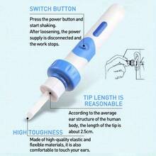 2.5cm Soft Silicone Electric Ear Wax Remover - 2 Replaceable Heads & Brush For US Home/Travel - 變體 - 查看 4