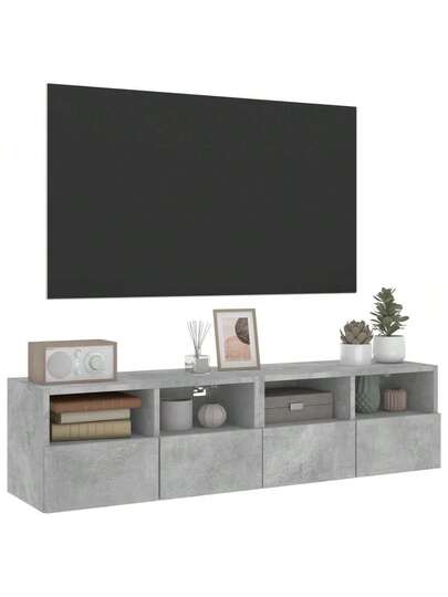 VidaXL TV Wand Units Pcs 60x30x30 Cm Finished Wood Concrete Grijs view 5