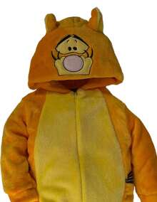 Mameluco con gorro bordado sin pie Disney - Naranja - Ver 3