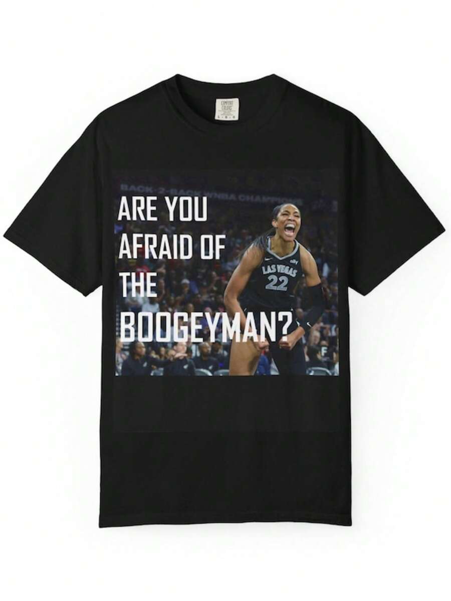 Are You Afraid Of The Boogeyman_ A'ja Wilson Tee - 黑色 - 查看 1