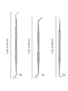 Zestaw 3 narzędzi do pielęgnacji wrastających paznokci u stóp, narzędzia do pedicure dla stóp, w tym podnośnik do paznokci u stóp i pilnik do paznokci u stóp, odpowiedni do leczenia wrastających paznokci u stóp - stal nierdzewna klasy medycznej, narzędzie do czyszczenia paznokci i pedicure, narzędzie do pielęgnacji paznokci u stóp - w zestawie pudełko do przechowywania