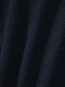 Áo khoác cardigan tay dài cài nút cài ve áo màu nâu, vải nhung kẻ cổ điển thời trang nam, màu kaki cổ điển, xanh ô liu, hai túi, phong cách đường phố năng động, thường ngày cho mùa xuân/thu - Màu xanh hải quân - Xem 6