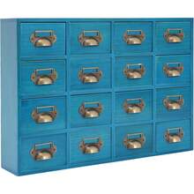 YUNRUX Meuble de rangement à tiroirs - Bleu azur - Voir 7