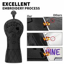 1pc Black Golf Club Protective Cover, Golf Accessories, And Protective Cover Made Of Waterproof And Durable Materials Provide The Best Protection For Your Golf Club. - Black - View 8