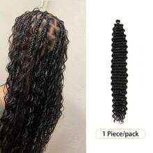 Extensiones de cabello trenzado rizado estilo bohemio de 26 pulgadas, color negro natural, versátil para todo tipo de personas, para uso diario, Halloween, Navidad, Año Nuevo