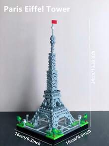 7380块世界著名地标建筑——巴黎圣母院、4669块帝国大厦、3299块美国国会大厦、4060块伊丽莎白塔、3585块埃菲尔铁塔、3377块卢浮宫、1526块东方明珠塔、1699块伦敦桥塔，大型3D拼装DIY创意教育积木模型，室内家居装饰，桌面摆件，生日礼物