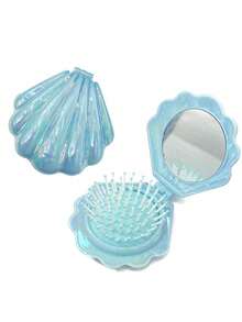 Lược chải tóc du lịch gấp gọn có gương, hình vỏ sò, chải tóc di động, bỏ túi, lược massage mini, lược du lịch, dành cho tóc nam nữ, thiết kế di động khi đi du lịch, dành cho cả nam và nữ, trở lại trường, vật dụng thiết yếu khi đi du lịch, phụ kiện tóc cho nữ, vật dụng thiết yếu cho lễ hội, đồ trang trí nhà cửa, phụ kiện túi xách, lược chải tóc tròn - Nhiều màu - Xem 9