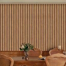 1 卷欧式木纹乙烯基壁纸 - 易于剥离和粘贴，多种色调的接触纸，适用于客厅、卧室、台面、橱柜、家具和家庭装修，木纹壁纸 - 米色 - 查看 2