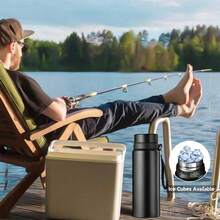 1L Vacuum Insulated Stainless Steel Water Bottle, Keeps Drinks Hot/Cold - Multicolor - View 3