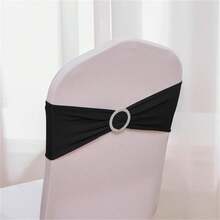30/10 pièces de chaise élastique en spandex avec nœud papillon pour réception de mariage - Housse de chaise élastique universelle, boucle coulissante convenant pour la décoration de la ceinture de chaise, anniversaire, mariage, décoration et fixation du de chaise sur place pour banquets, fêtes, événements d'hôtel convenant pour anniversaires, mariages, cérémonies de remise des diplômes, soirées de bienvenue, salles de conférence d'hôtel, auditoriums