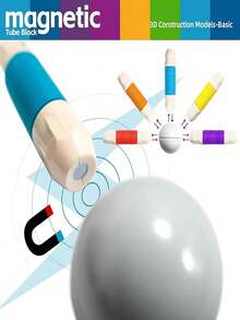 Brinquedos STEM Tubo Magnético Blocos de Construção Magnéticos Flexíveis Blocos de Tubo Magnético Grudento Jogo Cerebral Brinquedo de Construção Magnético Conjunto Quebra-cabeça Blocos de Construção para Meninos e Meninas Presentes de Aniversário e Natal Brinquedos Educativos de Faz de Conta STEAM