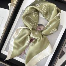 1 件 70 厘米女士佩斯利印花时尚头巾波西米亚风格头巾、围巾、头带 - 綠色 - 查看 1