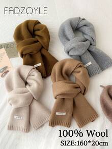 FADZOYLE 1条100%纯羊毛针织长围巾，纯色，时尚百搭，可作披肩、围巾等，大号舒适保暖，四季皆宜，秋冬季保暖柔软，时尚大码，适合日常佩戴，优雅晚宴、旅行、办公、婚礼等场合，亦可作为礼服配饰。 - 彩色 - 查看 13