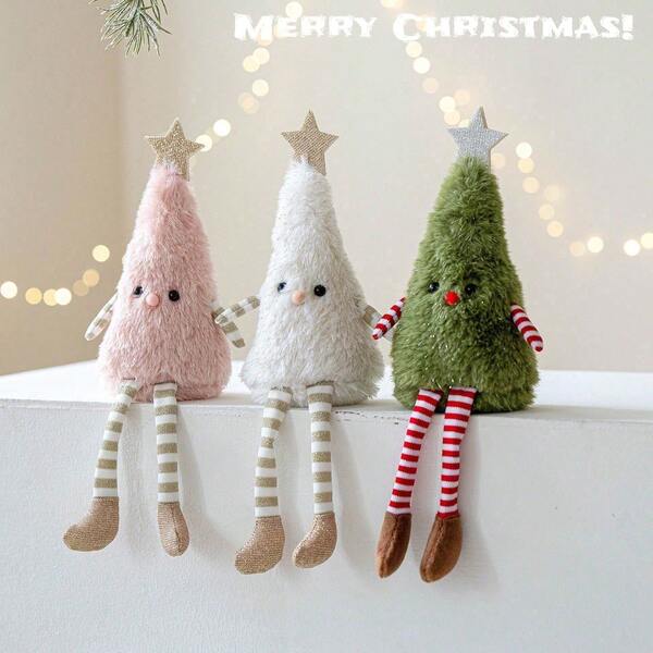 1pc Cute Christmas Tree Doll Pendant, Family Party Decoration, Christmas Tree Shaped Christmas Star Pendant, Suitable For Festival Party Activities Decoration Pendant, Home Decoration, Multi-Occasion Decoration Items Christmas Decorations Room Decor Winter