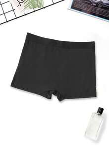 Men's Black Briefs With Sexy Handprint Pattern, Elastic Comfortable Everyday Underwear - Black - View 2