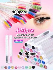 Waloshow 10 Colors Mixed 210pcs Wholesale Price Super Brush Kit Eyelash Extension Supplies Kit Disposable Lash Brushes Micro Swab Brush Mascara Wand Lip Brushes 70/140/210pcs - 彩色 - 查看 9
