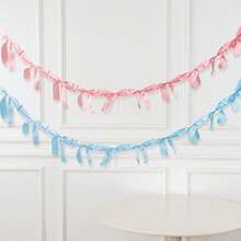 1 件蝴蝶结丝带拉环，婴儿洗澡用品，育儿室装饰用品，周年纪念摄影道具，礼物，节日装饰 - 彩色 - 查看 2