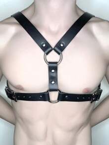 Men's Leather Chest Harness,Fashion Leather Cage Chest Harness Belt,Valentine's Day Gift,Chest Harness Belt For Men
