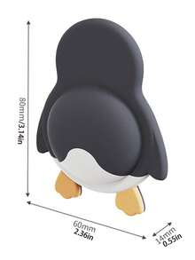 1个可爱动物造型门挡！静音缓冲垫，墙面保护垫，萌宠门挡，硅胶防撞门挡，情人节、小狗、嘉年华、派对装饰 - 彩色 - 查看 2