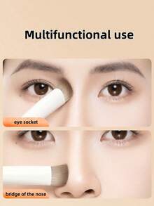 OEIEZ Concealer Brush Under Eye Mini Angled Flat Top Kabuki Nose Contour Brush For Concealing Blending Setting Buffing With Powder Liquid Cream Cosmetic Pro Small Makeup Foundation Brushes,Foundation Brush,Concealer Brush,Blush Brush,Contour Brush,Blush Brush,Bronzer Brush,Powder Brush,Foundation Brush,Blush Brush - Multicolor - View 7