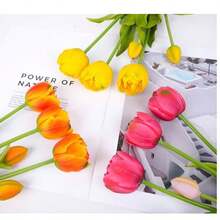 3 buc lalele artificiale la atingere reală, de înaltă calitate, fierbinți în Arabia Saudită, decorațiuni pentru casă, biroul hotelului, buchete de mireasă, decor pentru masă