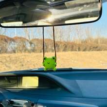 1pc Handmade Crochet Cute Three-Dimensional Swinging Small Animal Car Decoration Pendant Rearview Mirror Decoration Indoor Decoration