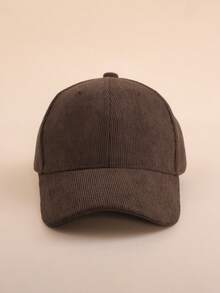 1pc Versatile Corduroy Baseball Cap, Warm Outdoor Cap For Kids - 1PC - View 15