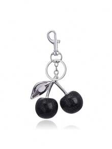 1PC New Fashion Crystal Cherry Pendant Metal Key Chain, Suitable For Daily Wear, For Bag Accessories, Can Send Family Gifts, Friends Gifts, Classmates Gifts, Lovers Gifts, Birthday Gifts, Teachers Gifts, Souvenirs