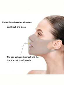 Personalized Customized Mask, Customized Letter Design, Can Customize Your Name, Exclusive Logo. Sunscreen, Breathable And Skin Friendly Reusable & Washable Breathable Dust Mask | Women's Fashionable Solid Color Windproof Sun & Ice Fiber Fabric Elastic Face Mask For Casual Outdoor Activities | Black/Pink/Grey, Minimalist Design, Durable Elastic Edge - Black - View 4