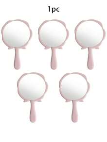 1 buc oglindă portabilă cu flori de trandafir pentru fete, oglindă mică de machiaj, portabilă, mini oglindă de machiaj, portabilă pentru studenți, oglindă mică portabilă pentru machiaj de nuntă, oglindă portabilă pentru domnișoare de onoare, oglindă de machiaj zilnică